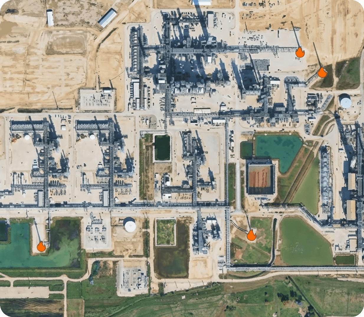 Review Facility-Level Flaring With Other Data Overlayed